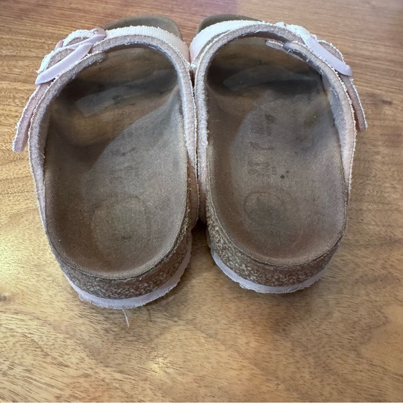 Birkenstock Arizona Vegan Soft Pink Canvas Kid Sandals. Size 31 (Kid’s 13-13.5) - Picture 7 of 16